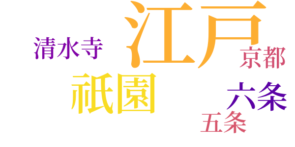 鳥辺山心中のword cloud