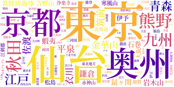 雪国の春のword cloud