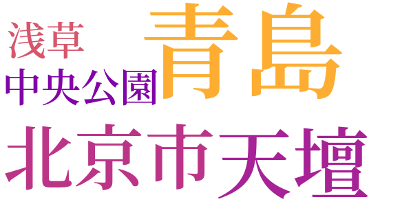 北支点描のword cloud