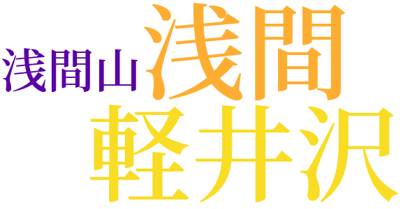 浅間噴火口のword cloud
