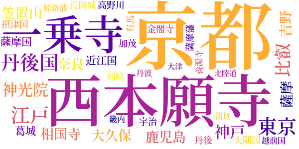 礼厳法師歌集のword cloud