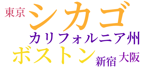 シカゴの雉子のword cloud