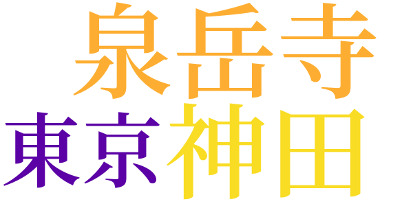 魚籃坂にてのword cloud