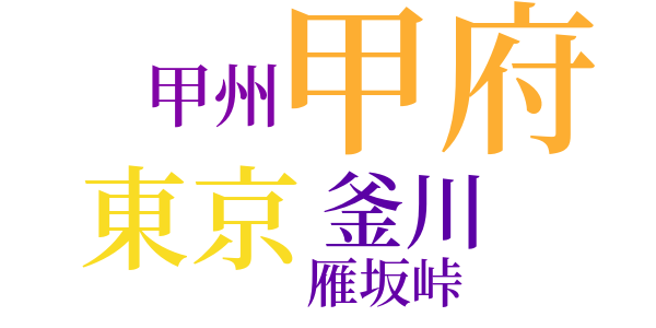 雁坂越のword cloud