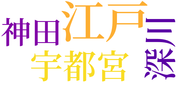 北斎と幽霊のword cloud