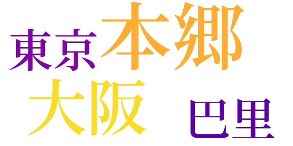 落葉日記（三場）のword cloud