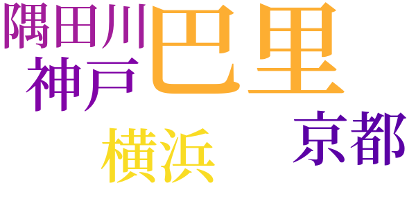 戸の外までのword cloud