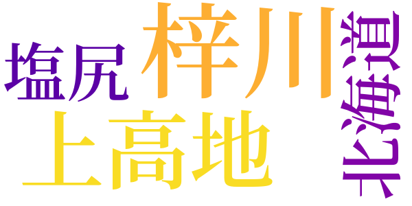 雨の上高地のword cloud