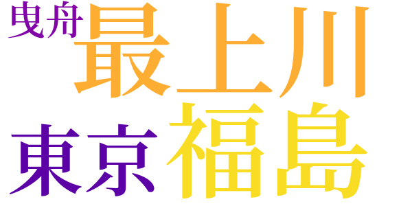 最上川のword cloud